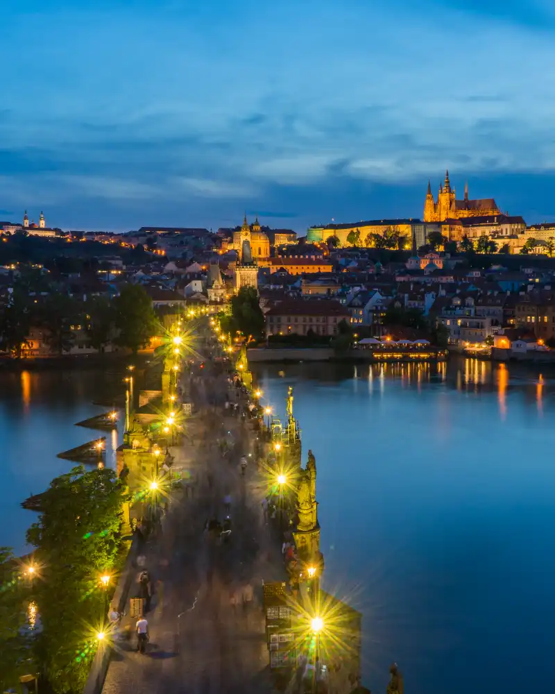Prague Castle at dusk